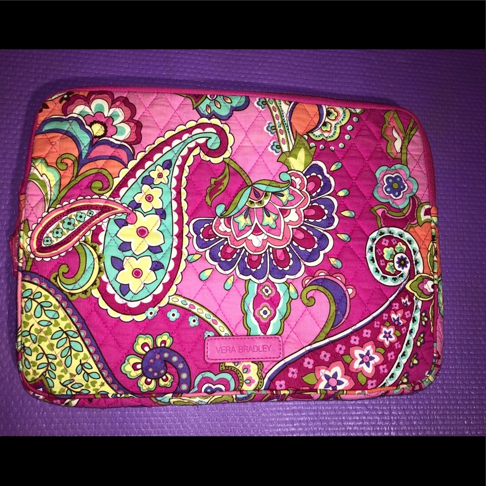 Vera Bradley Pink Swirls Laptop Bag Case